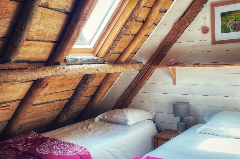 Chambre avec lits une personne Grange de Bâa Hautes Pyrénées