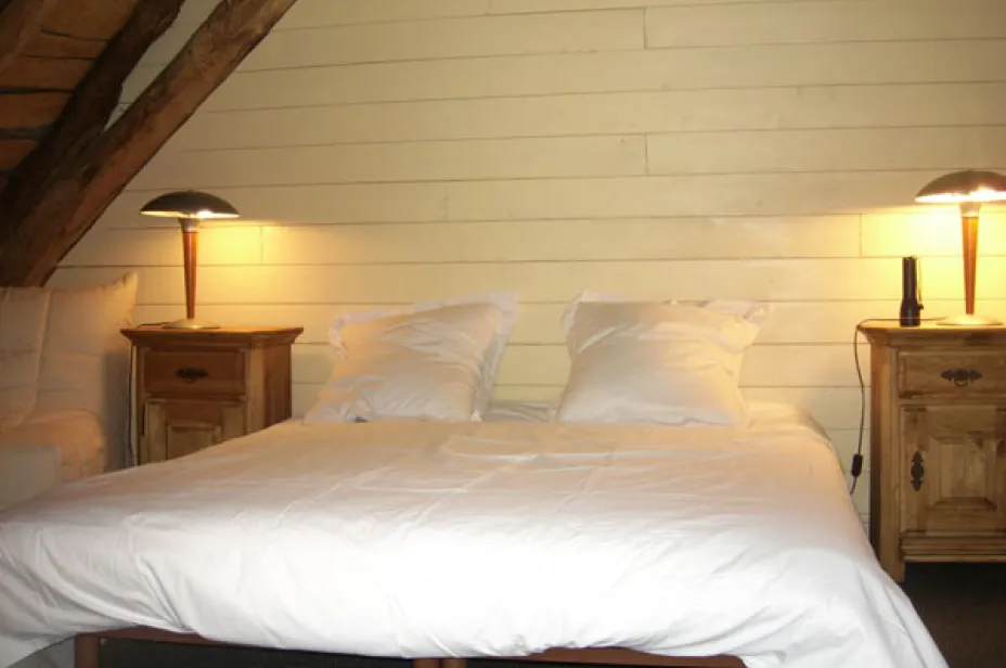 Chambre avec lit double Grange de Bâa Hautes Pyrénées