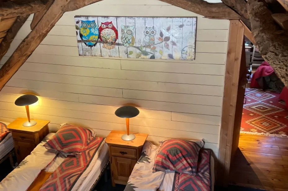 Chambre avec lits une personne Grange de Bâa Hautes Pyrénées